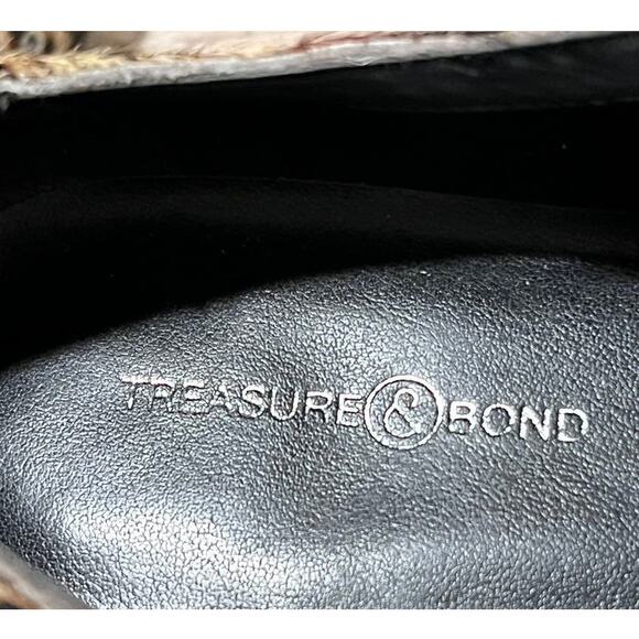 Treasure & Bond Calf Hair Pointed Toe Slip On Loafers SZ 8 Leopard Mob Wife - Picture 8 of 8